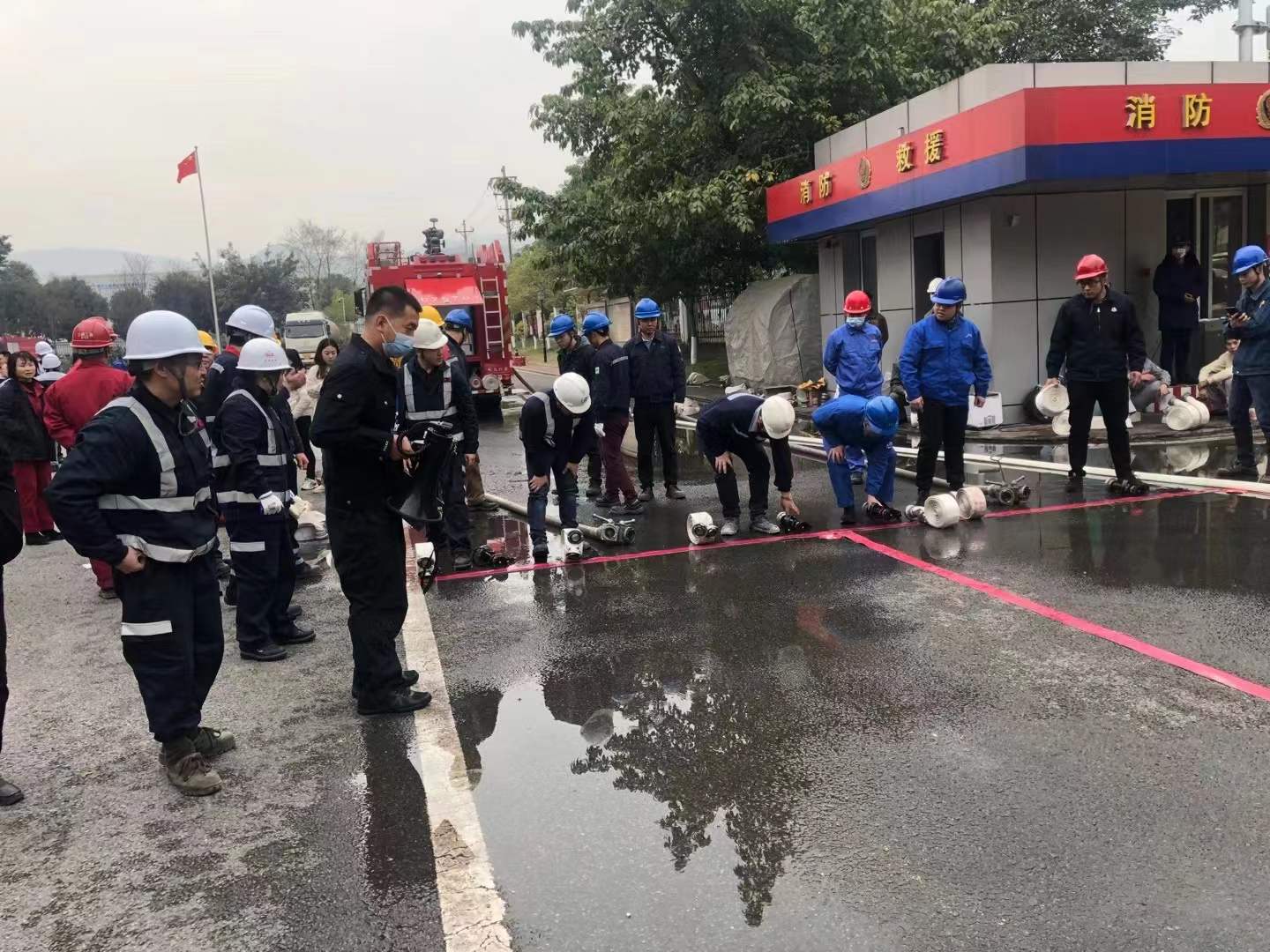 重庆国浩永固新型建材有限公司应急救援队在2021年工贸企业应急技能大比武活动中取得优异成绩